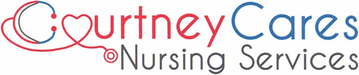 Courtney Cares Nursing Services logo design.